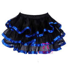 Saia feminina de organza, preto, sexy, gótica, bolas crescidas, mini saia, tutu, casaco para dança, roupa de festa 2024 - compre barato