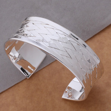 AB143 Hot  sterling  bangle bracelet,   fashion jewelry Light end of woven bracelets /ajyajbfa amoajdva silver color 2024 - buy cheap