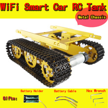 DOITT100 tanque chasis inalámbrico oruga Tractor inteligente traza Robot DIY RC juguete KIT electrónico de juguete 2024 - compra barato