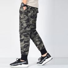 Pantalones Cargo de camuflaje para hombre, pantalón táctico holgado, Hip Hop, informal, de algodón, con múltiples bolsillos, ropa de calle, 2019 2024 - compra barato