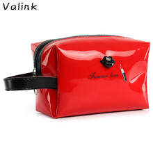 2021 New Women Female Travel Portable PU Cosmetic Case Bright Color Cosmetic Bag Woman Bags Multifunction Makeup Bag Neceser Sac 2024 - buy cheap