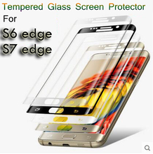 9H 3D Защитная пленка для экрана Взрывозащищенная защитная пленка из закаленного стекла для Samsung Galaxy S7 edge s6 edge Guard pelicula de vidro 2024 - купить недорого