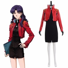 Fantasia para cosplay de animne neon genesis evangelion misato katsuragi traje feminino j95 2024 - compre barato