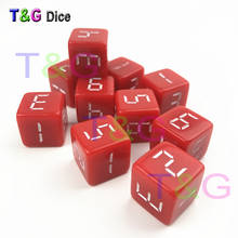 16mm 10pcs/set  Digital D6 Dice Set  for Entertainment/Education As  Birthday Gift /Poker Cardgame/ Cubes Playing 2024 - buy cheap