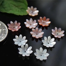 Flor de concha de mar tallada Natural, cuentas de concha de perla DIY, cuentas sueltas para fabricación de joyas, 10mm, DYL0010 2024 - compra barato