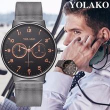 YOLAKO Mens Watches Top Brand Luxury Ultra-thin Wrist Watch Male Watch Clock erkek kol saati reloj hombre Relogio Masculino 2024 - buy cheap