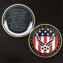 Free shipping 10pcs/lot 1oz NEW USAF U.S. Air Force Oath of Enlistment Challenge Coin 2024 - buy cheap