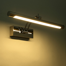 Luminária de parede de led, 7w, 40cm, para banheiro, 220v, material de aço inoxidável, fixação para decoração da casa 2024 - compre barato