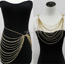 HOT SELLING New Style BY458 Women  Chains Multi layers Necklace Chains Body Waist Chains Jewelry 2024 - buy cheap