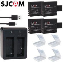 4x батареи SJCAM sj4000 батарея + bateria sj7000 sj5000 sj6000 sj8000 SJ M10 dual USB зарядное устройство для камеры SJCAM sj4000 sj5000 2024 - купить недорого
