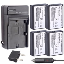 PROBTY 4pcs LP-E10 LP E10 Battery + Dc Charger Kit for Canon EOS Rebel T3 T5 T6 Kiss X50 Kiss X70 EOS 1100D 1200D 1300D Camera 2024 - buy cheap