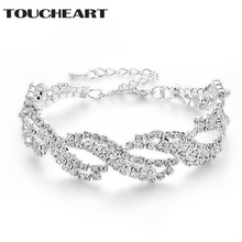 TOUCHEART-Pulseras de cristal de lujo para mujer, brazaletes para boda, joyería nupcial, pulsera de tenis, SBR170072 2024 - compra barato