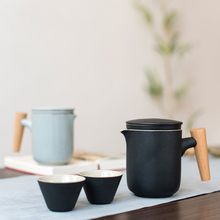 TANGPIN Японский керамический чайник с 2 чайными чашками набор керамических чайных кружек портативный дорожный чайный набор Посуда для напитков 2024 - купить недорого