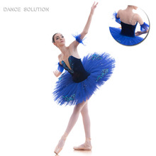 Blue Bird Ballet Tutu Pancake Dance Dress with Velvet Stretch Bodice for Children & Women Ballerina Professional Costumes BLL027 2024 - buy cheap
