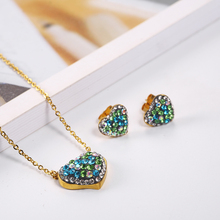 OUFEI Stainless Steel Jewelry Women Vogue 2019 Charm Heart Necklace Earrings Set Jewelry Sets Accessories jewellery Mass Effect 2024 - buy cheap