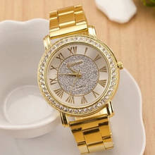 Relogio Feminino New Famous Brand Roman numerals Quartz Watch Women Rhinestone Dress Watches Luxury stainless steel Wristwatch 2024 - buy cheap