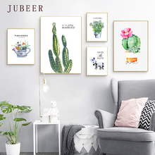 Póster de hojas nórdicas para decoración de dormitorio, carteles de plantas verdes minimalistas y modernas, imágenes en la pared 2024 - compra barato