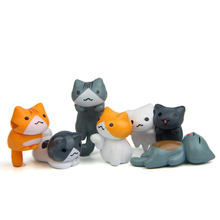 6 pçs/lote Chi Sweet Home Gato Gatos Figuras Brinquedos DIY Gato Resina Action Figure Toy Presente Coleção Modelo para Decoração de Casa 2024 - compre barato