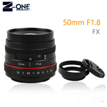 Lente de cámara de 50mm f/1,8 APS-C F1.8 para Fujifilm, X-T10, X-T2, X-T1, X-A3, X-A2, X-A1, X-PRO2, Fuji, novedad 2024 - compra barato