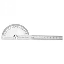 Régua de aço inoxidável para medição, régua de 0 a 180 graus, braço transferidor, ferramenta de medição de ângulo rotativo, 1 peça 2024 - compre barato