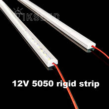 2pcs led rigid LED Bar Lights White Warm White Cold White DC12V 5050 LED Rigid Strip LED Tube with U Aluminium Shell + PC Cover 2024 - buy cheap