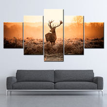 Canvas Painting animal deer and sunset view 5 Pieces Wall Art Painting Modular Wallpapers Poster Print living room Home Decor 2024 - buy cheap