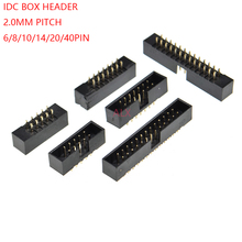 10pcs dip 6/10/20/26/34/40 PIN 2.0MM pitch MALE SOCKET straight idc box headers PCB CONNECTOR DOUBLE ROW 10P/20P/40P DC3 HEADER 2024 - buy cheap