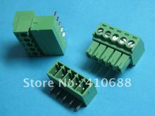 50 Pcs Pitch 3.81mm Angle 5way/pin Screw Terminal Block Connector Green Color T Pluggable Type 2024 - buy cheap