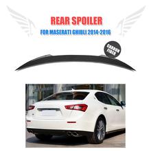 Carbon Fiber Car Auto Rear Spoiler Trunk boot lip Wing for Maserati Ghibli 4-Door 2014-2016 2024 - buy cheap