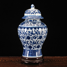 Chinese Antique Qing Qianlong Mark Blue And White Ceramic Porcelain Vase Ginger Jar 2024 - buy cheap