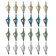 Puntas de flecha de cabeza ancha para caza, 3 cuchillas de arenero, 125 granos, tornillo de cabeza de flecha, Compatible con arco de Ballesta de caza 2024 - compra barato