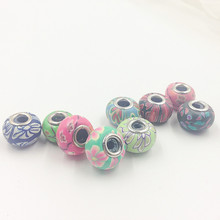 15*10MM 30Pcs/pack  "Big Hole Oval" Polymer Clay Bead Loose Beads Jewelry Beads 2024 - buy cheap