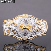 WesBuck Brand Oval Lace gold Eagle Cowboys Belt Buckle With Metal Belt Head Woman Man Jeans Jewelry Accessories Ceinture 2024 - buy cheap