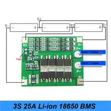 NEW 3S 25A for Screwdriver Li-ion18650 BMS PCM Battery Protection Board BMS PCM With Balance For li-ion Battery Cell Pack Module 2024 - buy cheap