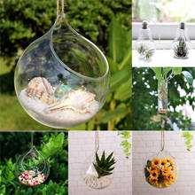 New Hanging Glass Flowers Plant Vase Terrarium Container Home Garden Ball Bulb Cylinder Shape Decors 1pc Not Include The Plant 2024 - buy cheap