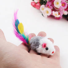 5 шт./компл. забавная искусственная мышь игрушки для крыс для котят красочная плюшевая мини-мышь игрушки для домашних животных, игрушка для кошек 2024 - купить недорого