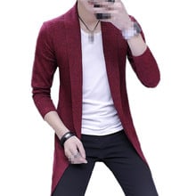 ZC1248 Korean version new men's 2020 spring autumn fashion slim and handsome knitted Trench coat cheap wholesale 2024 - buy cheap