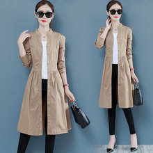 Trench coat para o escritório feminino casaco longo estilo coreano roupas de moda primavera casaco feminino juventude roupas finas novo produto b4315 2024 - compre barato