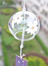 Япония blessding Стеклянные Колокольчики с узором для свадебной вечеринки украшение колокольчики Автомобильная подвеска-украшение для дома украшения подарки на день рождения 2024 - купить недорого