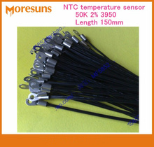 Sensor de temperatura ntc feito sob encomenda, envio rápido, 20 unidades, 50k, 2%, 3950, comprimento 150mm, sensor ntc 2024 - compre barato