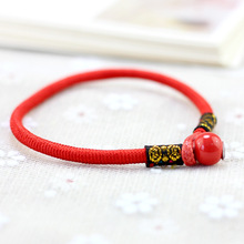 Pop Women Lucky Bracelets Bead Red String Ceramic bracelets & bangles Men Handmade Accessories Lovers Lucky Jewelry 2024 - buy cheap