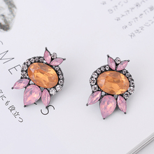 LUBOV Fashion Crystal Stone Piercing Earrings Lovely Statement Women Stud Earrings Birthday Christmas Gift Jewelry for Girls 2024 - buy cheap