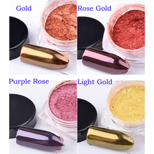 TKGOES Nail Glitter Rose Gold Purple Mirror Chrome Powder Dust Shiny Magic Mirror Effect Nails Art Pigment DIY Nail Decorations 2024 - buy cheap