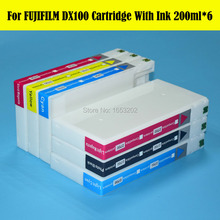 6 PC Cartucho de Tinta Com Refil de Tinta Completo Para Fujifilm FUJI DX-100 DX100 Tinta Chip de Cartucho de Tinta de Impressora Com Exibido 2024 - compre barato