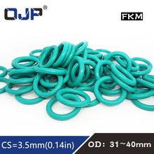 5PC/lot Rubber Ring Green FKM O ring Seal 3.5mm Thickness OD31/32/33/34/35/36/37/38/39/40mm Rubber ORing sealing Oil Gasket 2024 - buy cheap