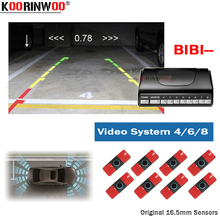 Koorinwoo Original Flat 16.5MM Radars Car Parking Sensors 8/6/4 Black/white Metal Bumper Reverse Alarm Blind Parkmaster jalousie 2024 - buy cheap