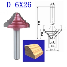 1pcs D-6*26mm(Shank*Blade Width)3D Lace Woodworking CNC Engraving Machine Milling Knife,Wood Cutter Router Bit Knives 2024 - buy cheap