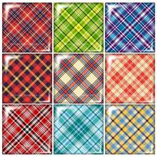 Plaid patterns beauty Square glass cabochon mixed 12mm/20mm/25mm/30mm Size flat back DIY Jewelry Findings Components FB0007 2024 - buy cheap