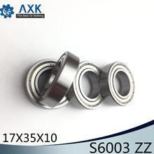 Rodamientos de bolas de acero inoxidable S6003ZZ, 17x35x10mm (10 Uds.) ABEC-1 S6003 Z ZZ S 6003 440C 2024 - compra barato
