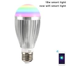 E27/E26/B22 Smart RGBW LED Bulb 18W 1000lm Smart 2.4GHz Wifi Remote Control Light Bulb Works with Alexa Google Home APP 2024 - buy cheap